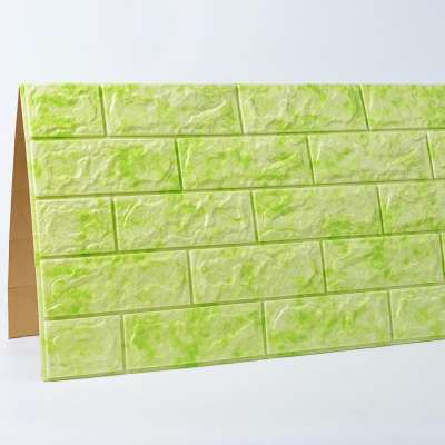 Innovative waterproof 3d pe foam brick design wall paper decoration wallpaper