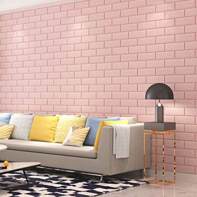 3D Embossed Stone Brick Wall Sticker Waterproof Living Room Bedroom Kitchen Wallpaper