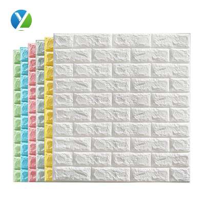 China supplier factory Self adhesive wall paper rolls stone wallpaper cheap pvc 3d brick wallpaper